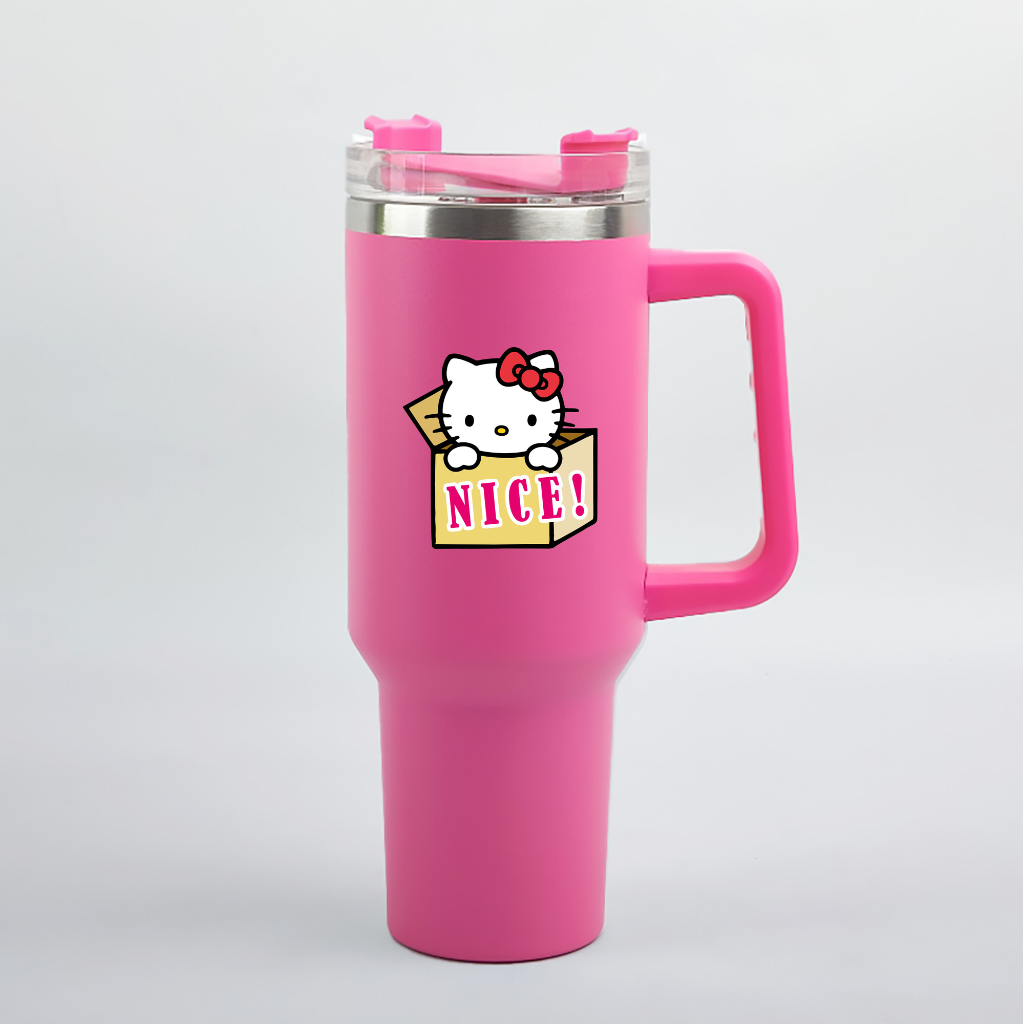 （画像用） Hello Kitty ハローキティ 1200mL車用タンブラー（カラープリント）